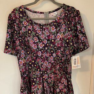 LuLaRoe Amelia Floral Dress 3XL Plus Size